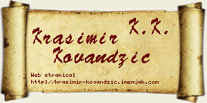 Krasimir Kovandžić vizit kartica